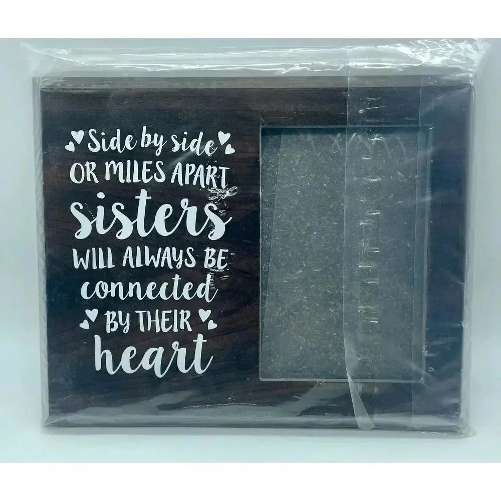 Elegant Signs Side By Side Sisters By Heart Frame 10 x 8 New‎